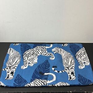 Williams Sonoma Outdoor Sunbrella Tiger Tropical Jacquard pillow case